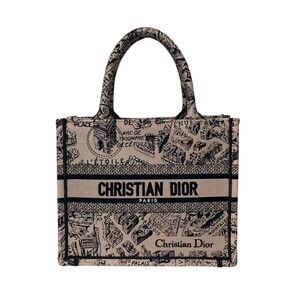 Christian Dior Book Tote Bag Beige
